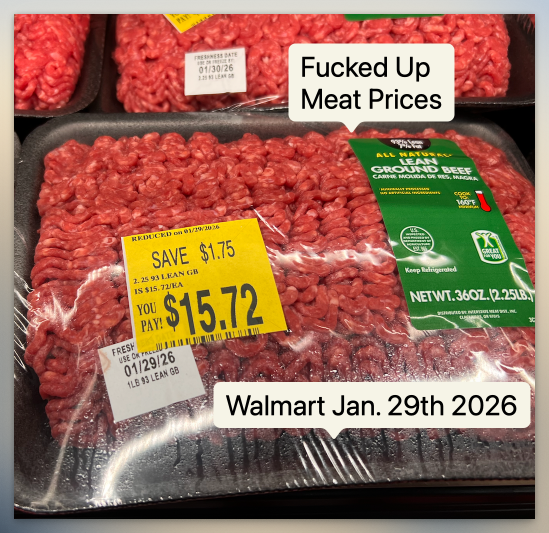 The price of meat at Walmart This Week